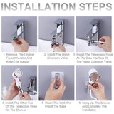 Handheld Shower Head Kit - 3 Modes, High Pressure with Stop Button and 1.5M Flexible Tube for Utility Room.