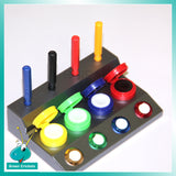 High End set,Aluminum Alloy 4 Oil Dip Set Stand base with Oiler Pin Watch Tool for Watchmaker