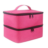 30 Bottles Nail Polish Storage Portable Cosmetic Large Handbag Organizer with Handle for Travel 2 Layer Essential Oil Bag