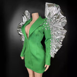 Hot selling sexy and fashionable suit style ultra short skirt, dress, performance, evening party host costume