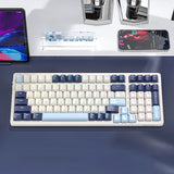 K8 Wireless nical 100 Keys RGB Backlit Keyboard Silent Typing BT5.0/2.4Ghz /Type-C Wired for ESports Gaming Office