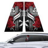 B Stickers Rose Graffiti Window Pillar Decals Decor Artistic Sense Auto Personality Sticker For B-Pillar Dimensions