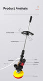Portable Concrete Ground Brushing Carpet Cement Floor Polishing hine Marble Tile Terrazzo Cleaner