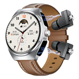 New Smart Men Two in One TWS Wireless Headset Bluetooth Call NFC Heart Rate IP68 Waterproof Sports Watch for IOS Android