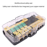 Box With LED Light Fuse Holder Suitable For RV Camping Car Power Shunt 12V-24V