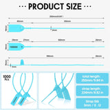 1000 Pcs Plastic Tamper Fire Extinguisher Security Tags Seals Safety Numbered Zip Ties Labels Light Blue
