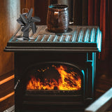 1pc 5 Blades Wood Stove Fan With Magnetic Thermometer, Silent Aluminum Fireplace Fan Heat Powered Non Electric  Fan For Big Room Fireplace Fan, Wood Stove Fan, Non Electric Fan For Wood, Thermoelectric Fan  Fall Winter Essential