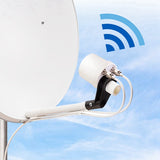 Mesh Dual Polarization Antenna Horn 1700-4200Mhz Wifi 3G 4G 5G Parabolic Dish Reflector 2X 32Dbi Only Feed