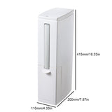 2 In 1 Integrated Can Set Toilet Corner Trash Bin Cleaning Brush Covered Paper for Bathroom Accessories