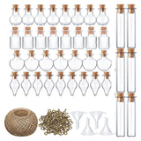Transparent ing Pendant Glass Small With Horn Nail String Cork Mini Bottle Decoration
