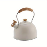 1pc, 2.5L Stainless Steel Whistling Tea Kettle - Boil Water Quickly and Easily - Perfect for Tea Lovers and Home Cooks