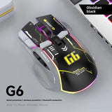 Tri-mode 2.4G USB Bluetooth Wireless Gamimg Mouse 12 keys RGB Game Wired Meche Mice for Windows IOS Home Office Laptop PC Gamer