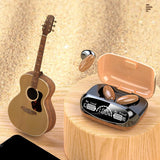 Wireless Earphones Wood Grain Mirror Digital Display Touch Control Earbuds Heavy Bass Bluetooth 5.2 Headphone In-ear Headsets