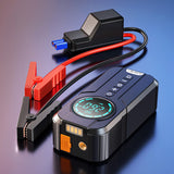 1000A Car Jump Starter Power Bank Tire Iator Portable Pump Air Compressor Battery Booster with EVA Storage Bag LED