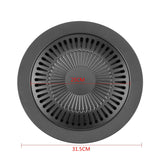 Portable Korean Barbecue Tray Outdoor Smokeless Barbecue Grill Nonstick Pan Portable Non-Stick Round Pan Cassette Oven Grill Pan