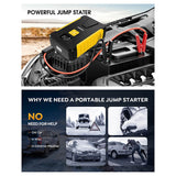 Tire Iator Cordless Electric Pump Portable Starter Air Compressor with LED Light For Car Motorcycle Bike