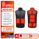 21 Heating Zones Heated Men Women USB Powered 3 Gear Temperature Control Winter Warm Vest for Outdoor Hiking Camping