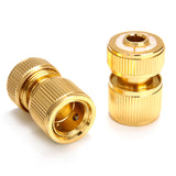 Brass-Coated Adapter 1/2" Quick Connect Swivel Garden Coupg System for Watering Irrigation Hose Connector