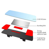 Wide Angle view Mirror Universal Curve Convex Rear View Mirro Clip on Car Rearview Anti-glare Panoramic for SUV/Truck/Car
