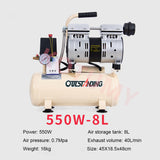 8L/30L 220V Silent Oil-Free Small Industrial High-Pressure Pump Car Air Compressor