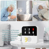 Wireless WiFi Caregiver Pager Call Button Emergency SOS Medical Alert System for Seniors Patients Elderly At Home