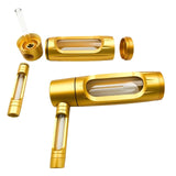 Portable Herb Pipes Smoking Grass Hookah Set Aluminium Alloy 155mm Dry Burning Tobacco Pipe for Accessories