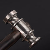 DIY Handmade Damascus Patterned Steel Hammer Leather Goods Hammer Stitch Finishing Hammer Carving Repair Tools With Ebony Handle
