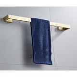 4Pcs Bathroom Hardware Accessories Set Stainless Steel Brushed Gold 16 Inch Bar+Toilet Paper Holder+Hand Towel Rod