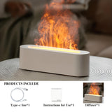 1pc 5.07oz Mini Air Humidifier Flame Aromatherapy Machine Home Flame HumidifierAromatherapy Atmosphere Light