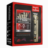 Resuxi 885 New Professional Barber Cordless Full 7 IN 1 Set Electric Shaver Clipper All Metal Hair Trimmer set Home