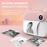 Children Digital for Kids Thermal Print Instant Photo Printing Camera Video Toys+32G Memory Card