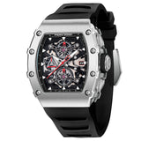 Pagani Design 2023 New Men's Quartz Watches Skeleton Dial 100M Waterproof Sport Rectangle Sapphire glass Watch for Men