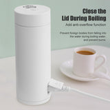 400ml Travel Stainless Steel Vacuum Insulated Cup Auto Off Electric Kettle Water Boiler Bottle For Tea Coffee
