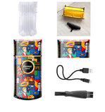 Electric Shaver Kemei KM-RS7098 Youth Graffiti USB Charging Portable Reciprocating Razor Electric hair trimmer for men  trimmer