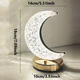 USB powered LED moonlight touch switch crystal design desk lamp, home decoration night light