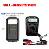 Motorcycle Waterproof Phone Holder for Bike/Bicycle/Motorcycle Handlebar Mount Rearview Mirror Touch-Screen