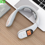 Pangao B19 Cervical Neck Traction Device - Back Posture Corrector with Vibrating Massager. Electric Body Pulse Massage and Hot Compress