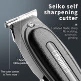 Kemei KM-1945 Small Fast Charging LED LCD Display Metal Leather Professional Electric Hair Clipper