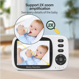 Wireless Video for Baby Camera Monitor with 3.2 Inch TFT LCD Screen Two-Way Talk Room Temperature Detection