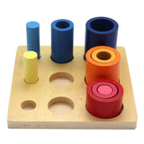 Early Learning Kindergarten Sensory Aids Rainbow Round Ladder Building Blocks Teaching Toys