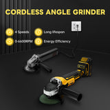 125mm Brushless Angle for 20V Battery 6600RPM 4 Speeds Electric Metal Grinder Polishing Cutting hine