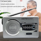 AM FM Player Dual Band HiFi Elder Battery Powered Pocket Pointer Radio 3.5mm Jack Built-in Speaker