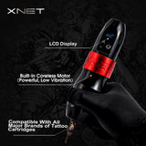 Electric Wireless Tattoo Machine Rotary Battery Pen Strong Coreless Motor LCD Digital Display for Artist Body Permanent Makeup
