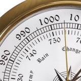 4Pcs Brass Case Weather Station Barometer Temperature Hygrometer And Clock Tid 115Mm