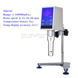 NDJ-5/8/9S Rotary Digital Viscometer Tester Rotational Viscosity Meter Fluidimeter with No. 1-4 Rotors 1-2000000 mPa.s