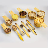 13pcs, Premium Stainless Steel Golden Measuring Cups And Spoons Set, Baking Serving Utensils