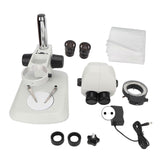 Binocular Microscope Kit with Ring Light for Adults Scientific Education Supplies White 100?240V EU