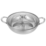 1 Set of Stainless Steel Two-flavor Hot Pot Household Hot Pot Practical Double Flavor Hot Pot