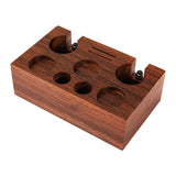 (Large size 58MM) Wood Coffee Tamper Station Coffee Tool Holder Wood Tamping Station Coffee Tool Stands Wood Texture for Coffee Tool
