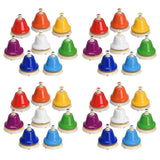 Desk Bells, 8 Notes Diatonic Metal Hand Bells, Rainbow Music Bells